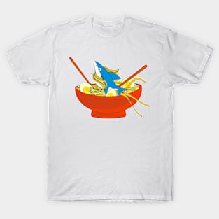 Funny shark in ramen T-Shirt